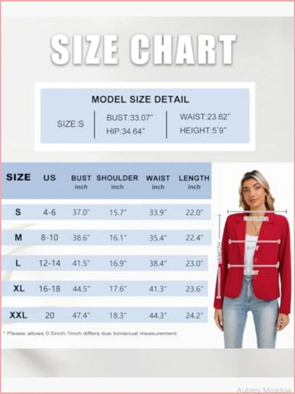 Long Sleeve Notch Lapel Blazer with Padded Shoulders